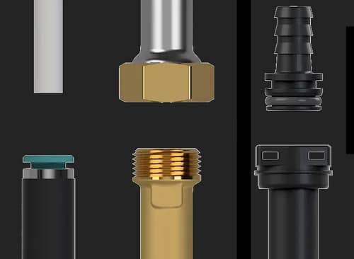Push-Fit Connector, Union Nut, Threads and Plastic Quick Connectors