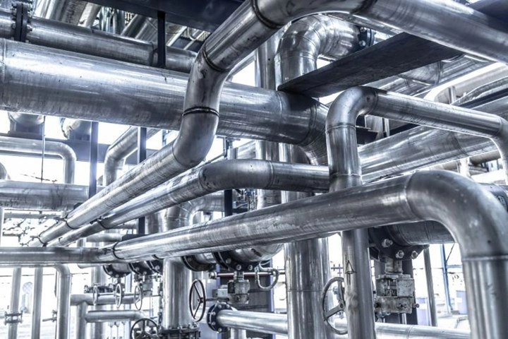 Process industry stainless steel piping